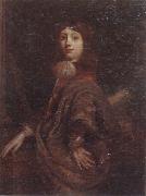 unknow artist Portrait of a young boy three-quarter length,wearing a  red jacket and an ochre mantle Spain oil painting artist